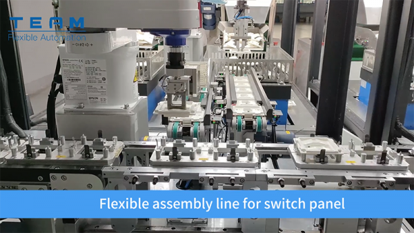 Flexible assembly line for switch panel